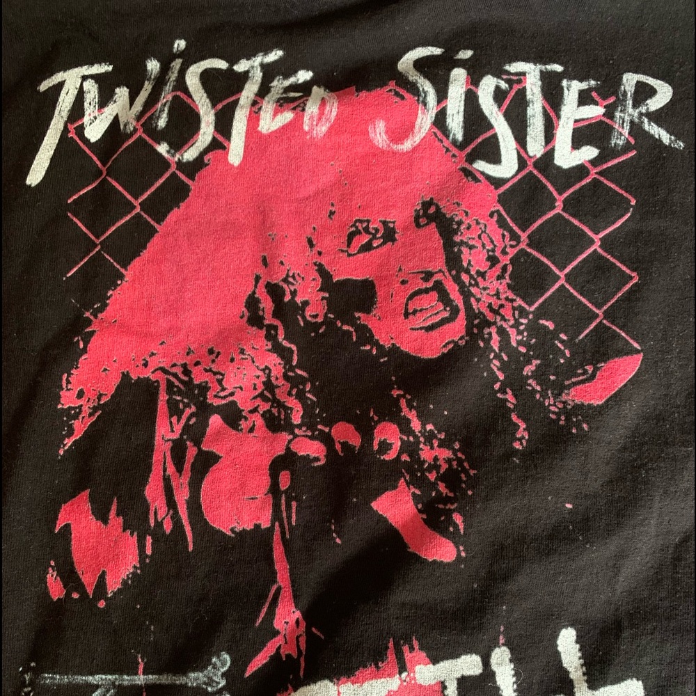 Twisted Sister Short Sleeve Black Band Concert Shirt Mens Size Medium